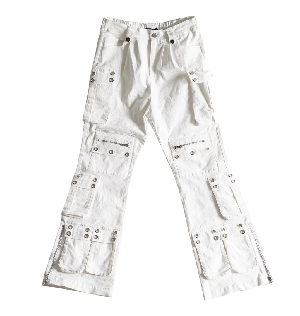 Multi-Pocket Pants (White)